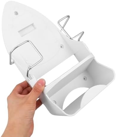 Ironing Board Hanger with Heat Resistant Hooks Wall Mounted White Set - Image 4