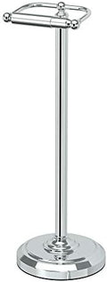 Gatco 1436C Toilet Paper Holder Stand, Chrome Finish, Freestanding Bathroom Floor Stand, Pedestal, Weighted Base, 22 Inch by Gatco