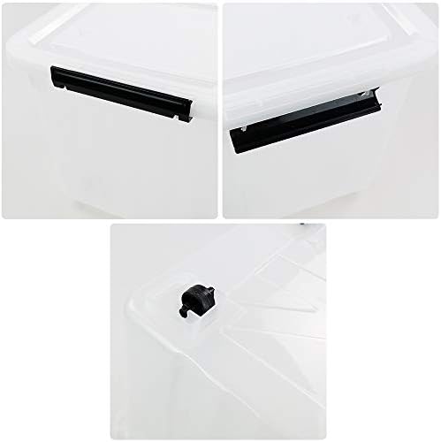 4-Pack Clear Plastic Storage Bins with Lid, 42 L - Image 2