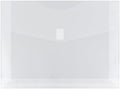 JAM PAPER Plastic Expansion Envelopes w/Hook & Loop Closure - Letter Booklet - 9 3/4 x 13 with 2 Inch Expansion - Clear - 12/Pack by JAMPaper