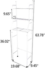 3-Shelf Bathroom Organizer Over Toilet, Space Saver Storage, White - Image 2