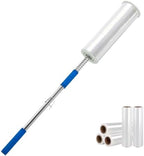 Long Handle Stretch wrap Dispenser - 48 Inch Shrink wrap Pole Heavy Duty Stretch Film Dispenser Pole Holder - Fits 12" to 24" Rolls with 2" to 3" Core -Wrapping Pole for Shrink wrap by Bullro