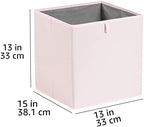 Amazon Basics Collapsible Cube Organizer Bins, Closet Storage Organizer Baskets for Shelves, Space-Saving, 13" x 15" x 13", Peony Pink, Pack of 6 - Image 5