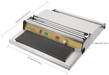 Hand Wrapping Machine, 110V 270W Cling Film Packaging Machine, 17.72In Width Heating Film Wrapper, Hand Food Wrap Film Dispenser for Supermarket, Fruit Store, Seafood Market, Household - Image 5