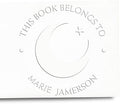 Custom Return Book Embosser for Islamic School Teachers - Soft Serene Crescent Design - Personalized Home Embosser for Books, Documents, and Stationery - Customized Book Embosser for Professional Use by AcornSalesCo