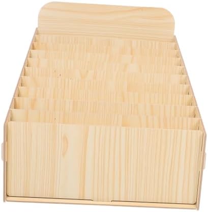 Wooden Multi Compartment Mail Organizer for Invoices Receipts and Bills by HOODANCOS