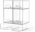 Clear Stackable Storage Drawers Set of 5 Bathroom Makeup Organizer Bins by Unknown