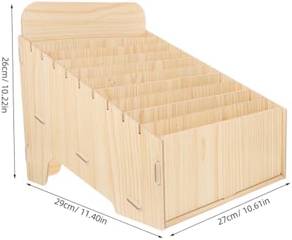 Rustic Wooden Mail Organizer Box for Efficient Sorting of Bills Receipts Documents Versatile Desk Organizer with Capacity for Home Use - Image 2