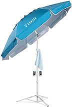AMMSUN Shade Umbrella, Premium Portable Umbrella with Stand, 6.5ft Lightweight Free Standing Canopy for Sporting Games, Adjustable Instant Sun Protection and Easy to Carry, Light Blue by AMMSUN