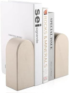 Koville African Natural Marble Bookends for Shelves, 7lbs Heavy-Duty Marble Book Holders, Decorative Book Ends, Bookshelf Apartment Decor for Normal Books/CD/Video Games by Koville