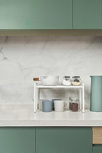 Shantton Cabinet Shelf Organizer, Pantry Shelf Rack, White 16.1x10.6x9.5 - Image 7