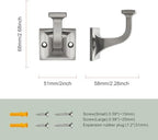 SAILING 3 Pack Coat Hooks - Brushed Nickel Robe Hooks Decorative Wall Hooks for Bathroom Bedroom Kitchen Towel Robe Clothes Cabinet Closet Bathroom Hardware - Image 2