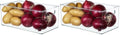 Hudgan 4 Pack Straight Sides Stackable Pantry Organizer Bins for Home Edit - 13.5''L x 7.5''W x 5.5''H by HUDGAN