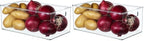 Hudgan 4 Pack Straight Sides Stackable Pantry Organizer Bins for Home Edit - 13.5''L x 7.5''W x 5.5''H by HUDGAN