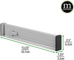 mDesign Expandable Dresser Drawer Divider with Foam Ends, Drawer Divider Locks in Place, Separators for Clothing and Accessories in Closet or Dresser Drawer, Ligne Collection, 4 Pack, Gray/Black - Image 4