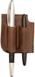 Hide & Drink, Leather Bookmark Corner with Pen Pouch/Pencil Holder/Readers/Pagemarker/Book Lovers, Handmade Includes 101 Year Warranty :: Bourbon Brown - Image 3