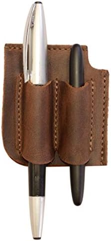 Hide & Drink, Leather Bookmark Corner with Pen Pouch/Pencil Holder/Readers/Pagemarker/Book Lovers, Handmade Includes 101 Year Warranty :: Bourbon Brown - Image 3