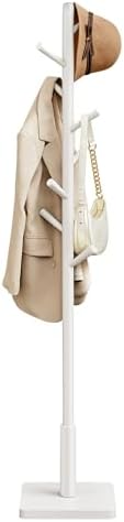 VASAGLE Solid Wood Coat Rack, Free Standing, 8 Hooks, 3 Height Options by VASAGLEbySONGMICSHOME