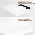 24 in Floating Shelves for Wall, 9.3in Deep White Shelves Set of 2 - Image 5