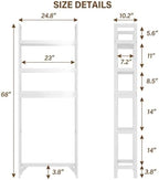 3-Tier wood over the Toilet Storage Cabinet , Simple Bathroom Storage rack - Image 2