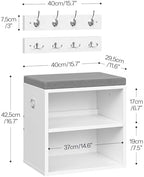 HOOBRO Shoe Storage Bench with Cushion, Entryway Bench - Image 3