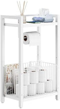 IBUYKE Toilet Paper Holder Stand Bathroom Tissue Roll Dispenser UTLJ020W by IBUYKE