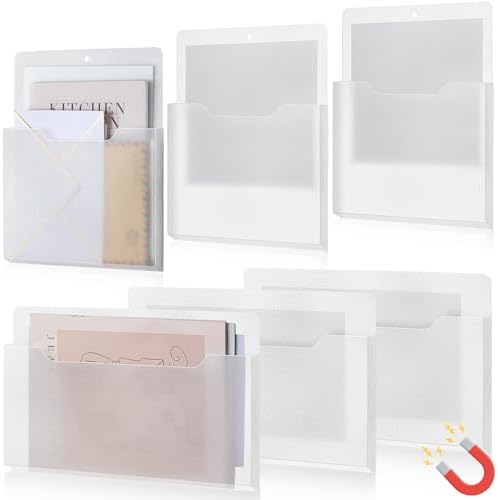 Fuutreo Magnetic Wall File Holder,6pcs,Clear,Horizontal & Vertical by Fuutreo