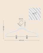 SONGMICS 30-Pack Pants Hangers, Velvet Hanger with Adjustable Clips - Image 6