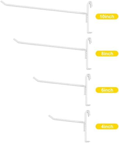 Polmart Heavy Duty 4" Gridwall/Grid Panel Hooks, White (24-Pack, 4-inch) - Image 4