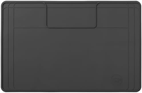 The Original Under Sink Mat - Silicone Waterproof mat, Trimmable, Easy to Clean, Kitchen cabinet liner, Under sink protector mats, Drip Tray with Lip - 34" x 22" or smaller by FamousDino