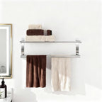Taaji Towel Racks for Bathroom 24 inch, 2 Tier with Towel Bars, Brushed - Image 2