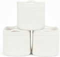 danpinera 13 Inch Cube Storage Baskets, 3-Pack Woven Fabric Organizer Bins, 13"x13" Square Baskets for Cube Storage for Shelves, Baby Nursery, Closet Organizer, White by danpinera