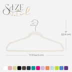 HOUSE DAY Premium Velvet Hangers 100 Pack, Non-Slip Clothes Hangers Ivory - Durable and Sturdy Felt Hanger, Velvet Hanger for Coat, Pants & Dress Slim Space Saving for Closet Organizer - Image 7