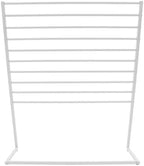 Xuthusman Multi-Size Scarf Display Stand, Metal Scarf Holder Organizer, Freestanding Scarf Rack for Commercial Clothing Retail Store Towel Rack Ties Belt Pants Hanging Rack (White, 120CM) - Image 6