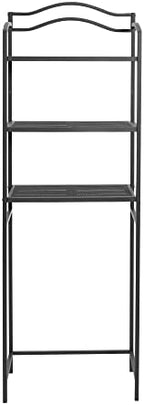 Household Essentials 3-Tier Metal Over the Toilet Bathroom Storage Shelf, Grey - Image 6