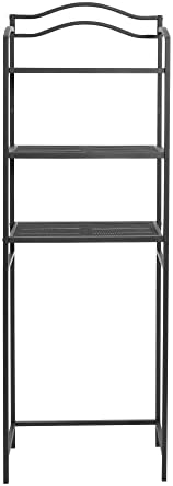 Household Essentials 3-Tier Metal Over the Toilet Bathroom Storage Shelf, Grey - Image 6