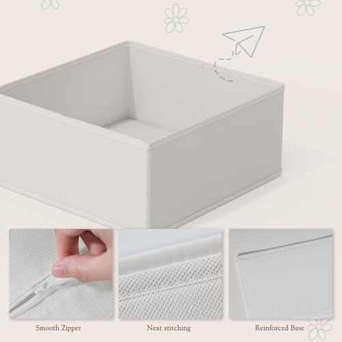 Criusia Drawer Organizer 18-Piece Set, Dresser Organizer for Baby Clothes, Foldable Closet Storage & Drawer Dividers for Underwear, Socks, Nursery (Oatmeal) - Image 4