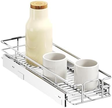 LOVMOR Pull Out Cabinet Organizer 5½" W x 21½" D, Kitchen Cabinet Pull Out Shelves Slide Out Storage by LOVMOR