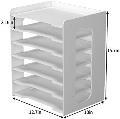 Natwind 7-Tier Office File Organizer For Desk,Paper Sorter,White - Image 4