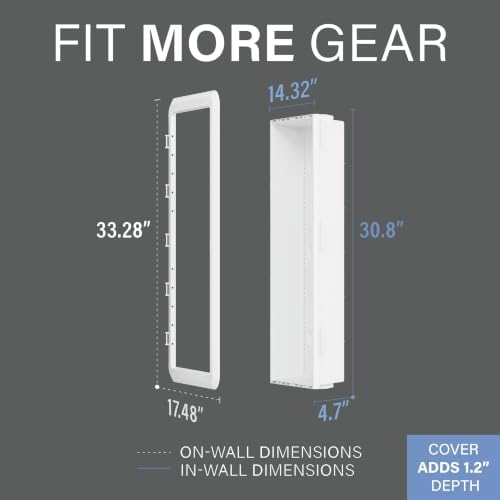 OnQ 30” in Wall Media Box w/Universal Mount Grid & Customizable Knockouts - Image 3