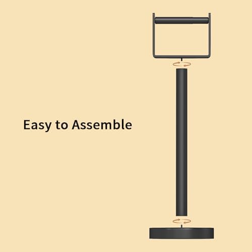 YUMORE Heavy Duty Toilet Paper Holder Stand, Extra-Weighted Base No Tipping - Image 5