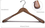Nature Smile Luxury Wooden Suit Hangers 6 Pack Wood Coat Hangers Jacket Outerwear Shirt Hangers,with Extra-Wide Shoulder, 360 Degree Swivel Hooks & Anti-Slip Bar with Screw(Retro Color) - Image 2