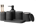 INIUNIK Bathroom Accessory Set, 6 Pieces, Dark Grey by INIUNIK