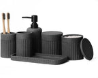 INIUNIK Bathroom Accessory Set, 6 Pieces, Dark Grey by INIUNIK