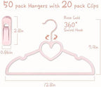 Velvet Baby Hangers, Kids Hangers with Clips for Toddler & Infant Clothes - Image 3