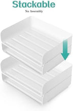4 Tiers Stackable A4 Paper Trays, Office Desk File Holder, Tidy File Document Letter Book Paper Organizer (4 Tiers,White) - Image 3