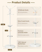 Metal Coat Rack, Modern Coat Rack Stand, Heavy Duty Coat Tree Stand - Image 2
