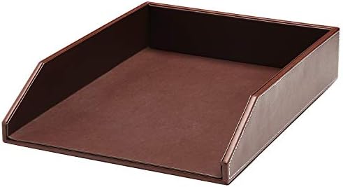Gallaway Leather Letter Desk Organizer - Premium PU Leather Perfect for Office Organization, Document Holder Fits A4 Paper, Stackable Drawers for Extra Desk Storage - Image 3