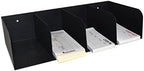 STEELMASTER by BankSupplies Steel Document Organizer - 4-Pockets - Black - Powder Coated Crinkle Finish - Scratch & Chip-Resistant - Check Separator, Deposit Slips, Letter Organizer, Money & Bills by BankSupplies
