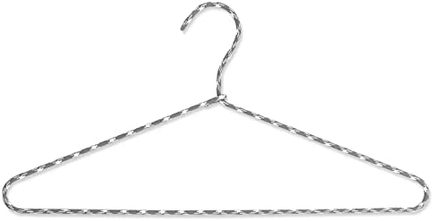 Clothes Hangers 60 Pack – Space Saving Fabric & Metal Hangers, Non-Slip Pant & Coat Hangers, Room Essentials, Closet, Durable Wardrobe Storage for Shirts, Suits & Pants – Grey/White - Image 2
